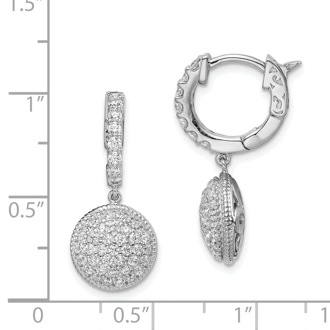 Sterling Shimmer Earrings Sterling Silver Hoop Flower Earrings
