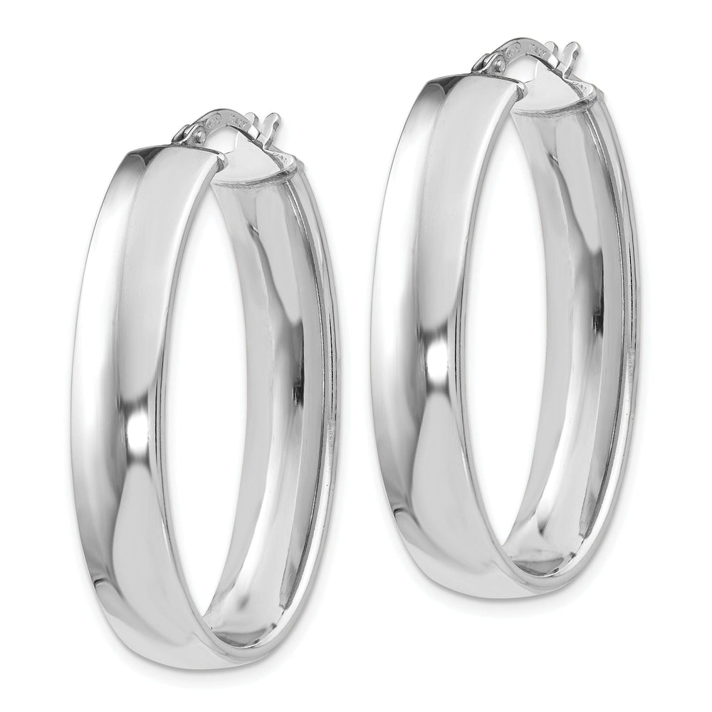 Lovely Rita's Earrings Sterling Silver Oval Hinged Hoop Earrings