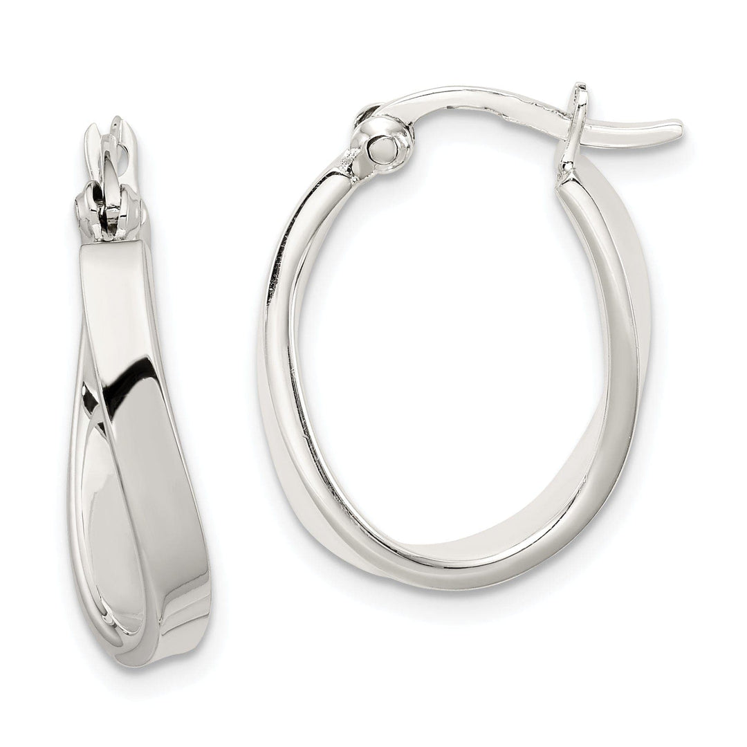Lovely Rita's Earrings Sterling Silver Oval Hoop Earrings