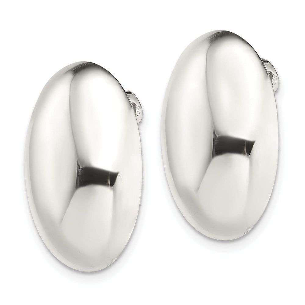 Lovely Rita's Earrings Sterling Silver Oval Non-Pierced Earrings