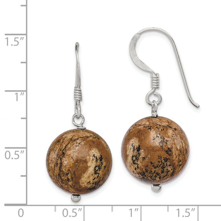 Lovely Rita's Earrings Sterling Silver Picture Jasper Drop Earrings