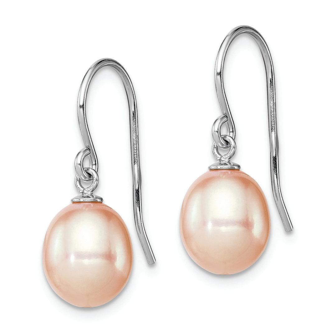 Lovely Rita's Earrings Sterling Silver Pink Pearl Drop Hook Earrings