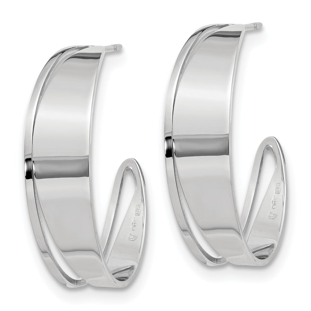 Lovely Rita's Earrings Sterling Silver Polish Fancy Post Hoop Earrings