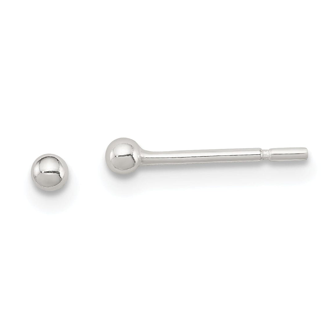 Lovely Rita's Earrings Sterling Silver Polished 2MM Ball Post Earrings