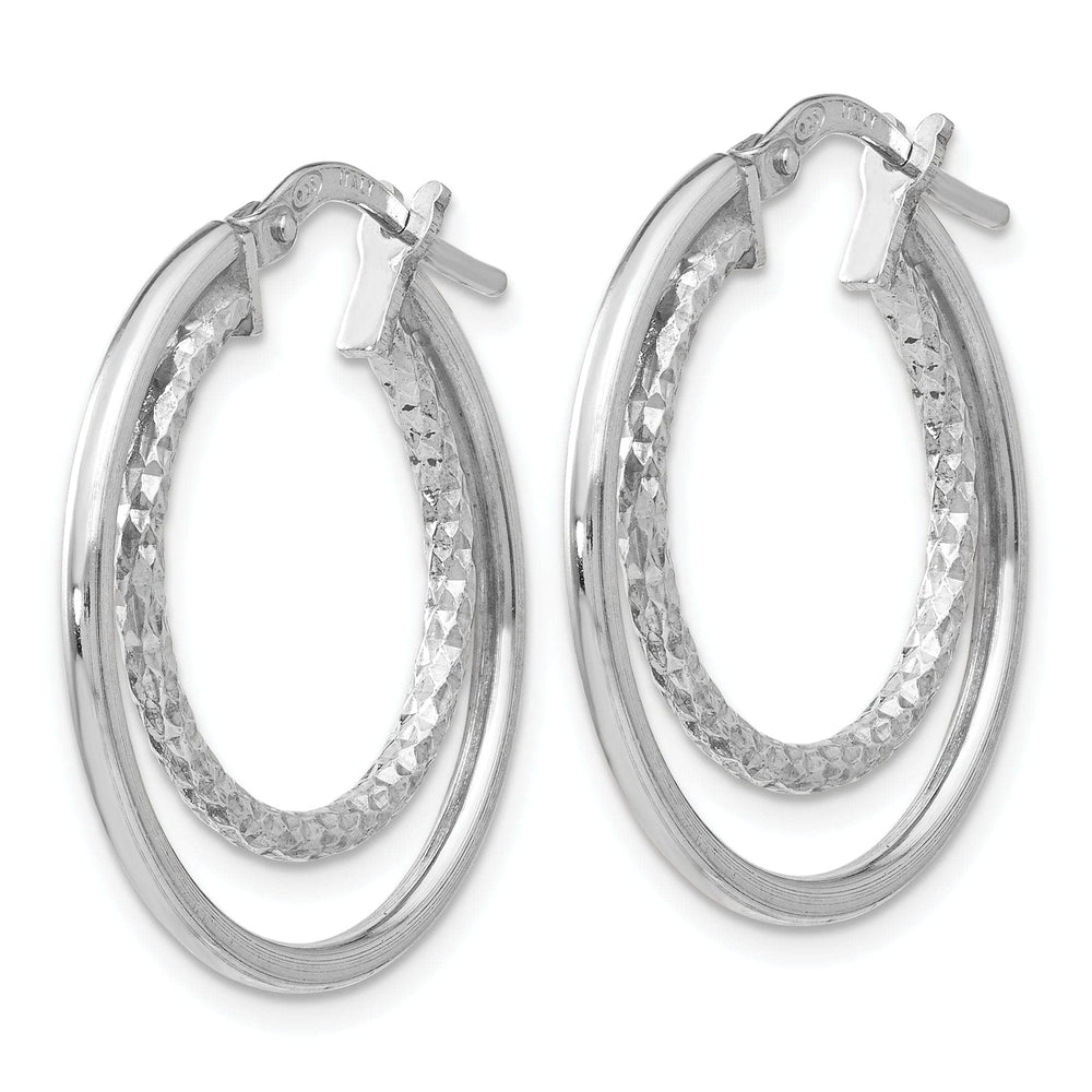 Lovely Rita's Earrings Sterling Silver Polished D.C Hoop Earrings