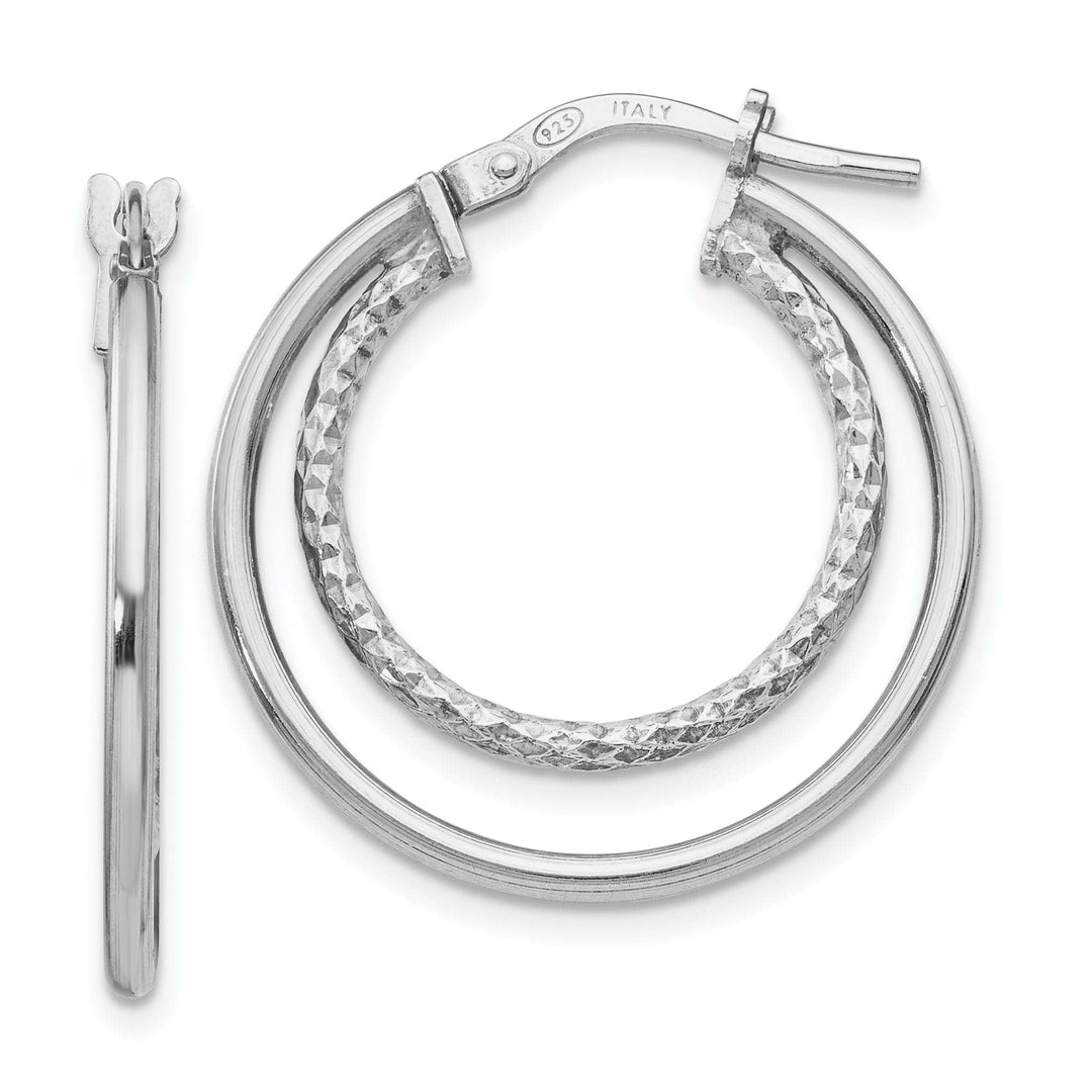 Lovely Rita's Earrings Sterling Silver Polished D.C Hoop Earrings
