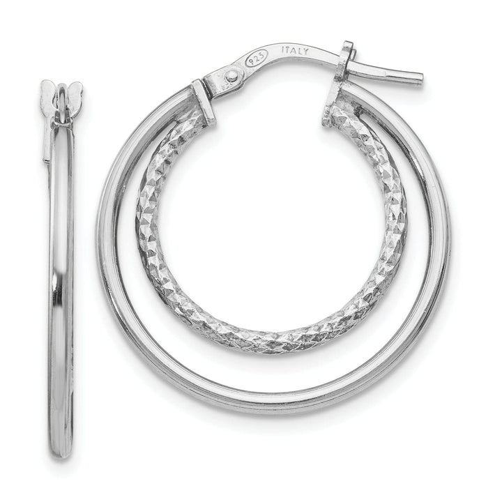 Lovely Rita's Earrings Sterling Silver Polished D.C Hoop Earrings