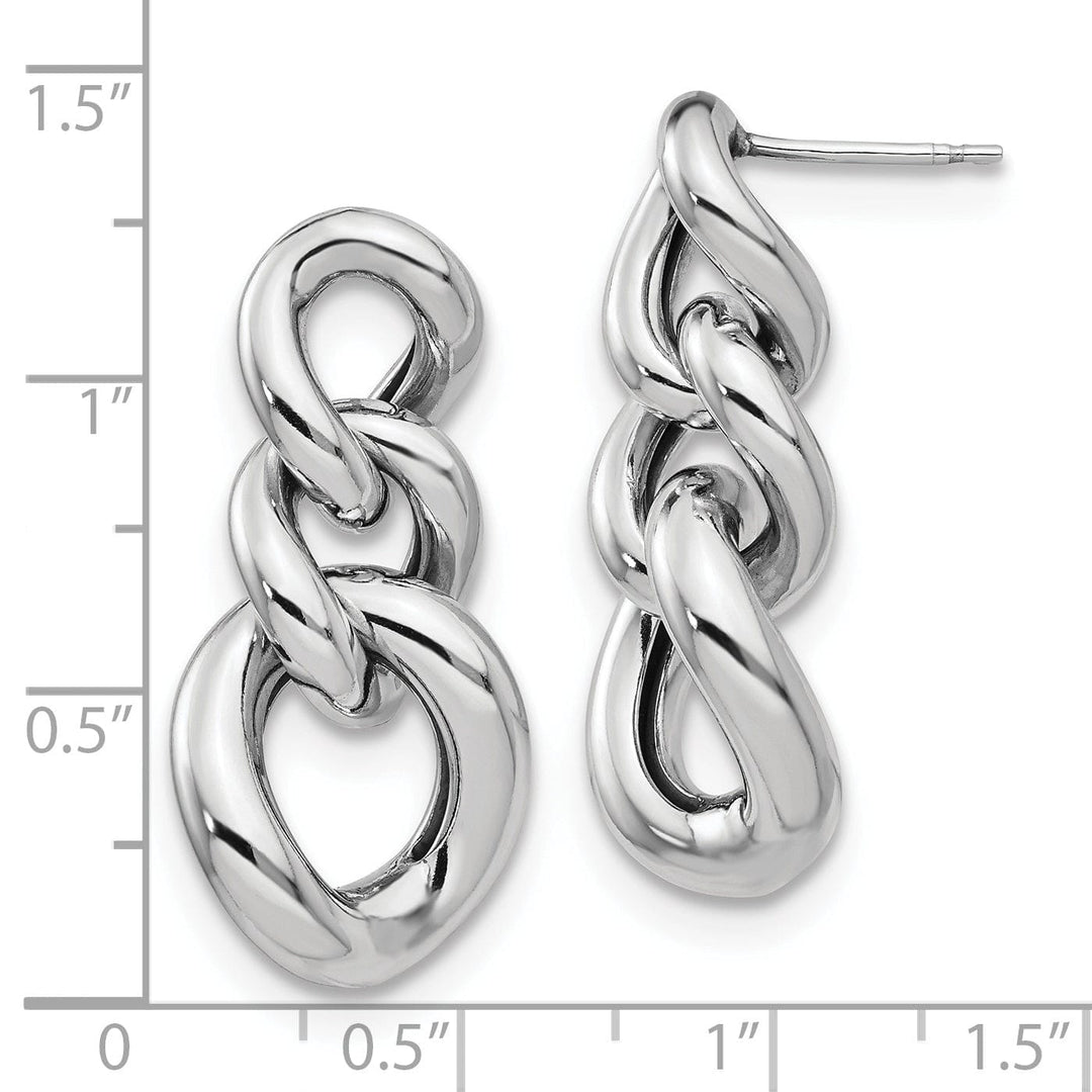 Lovely Rita's Earrings Sterling Silver Polished Dangle Post Earrings