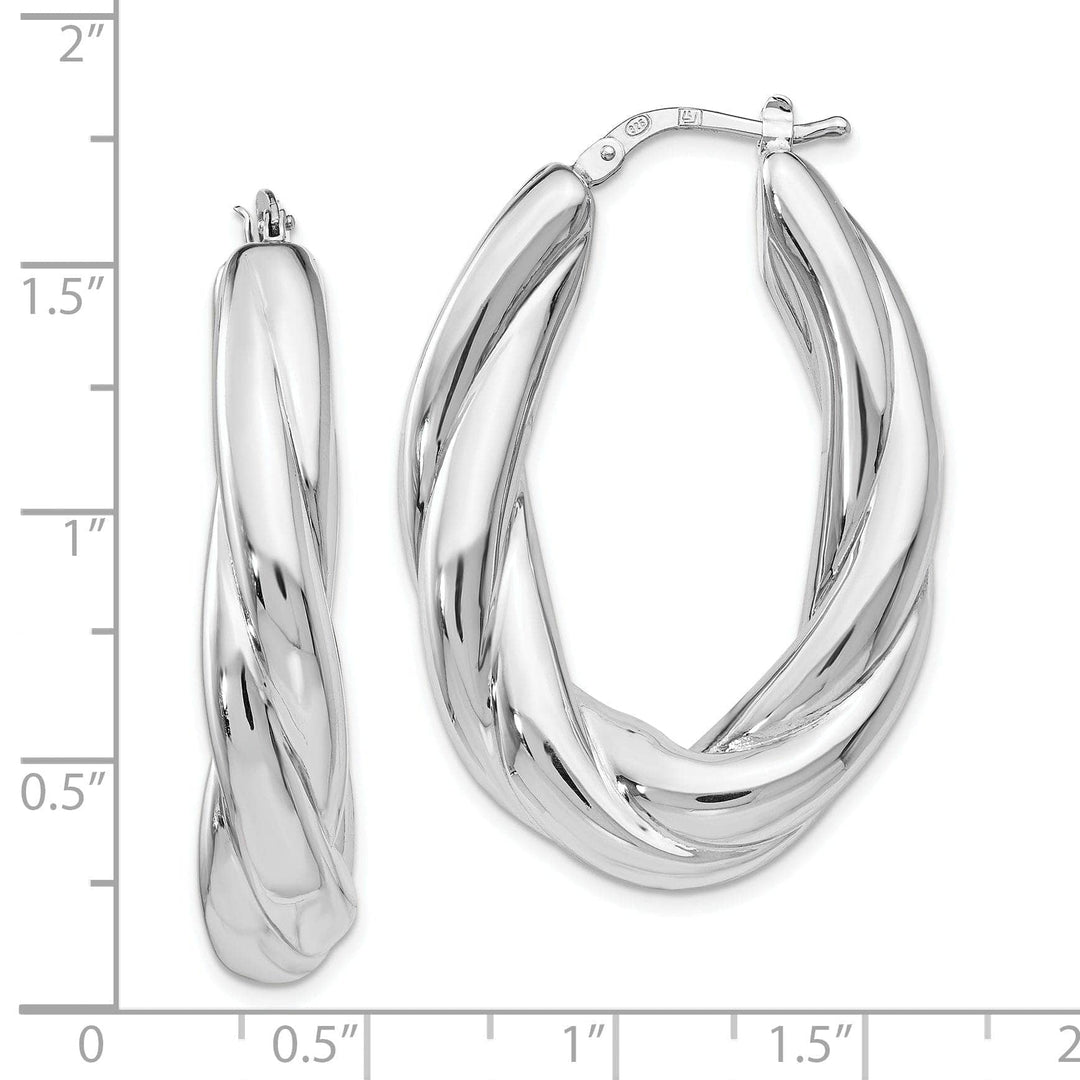 Lovely Rita's Earrings Sterling Silver Polished Hoop Earrings