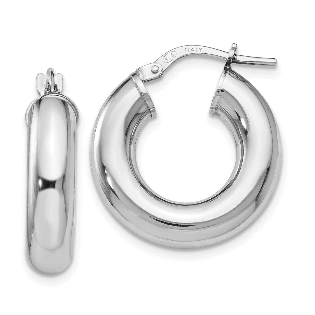 Lovely Rita's Earrings Sterling Silver Polished Hoop Earrings