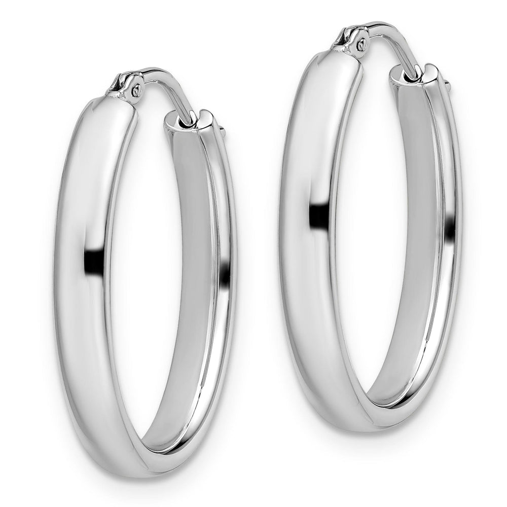 Lovely Rita's Earrings Sterling Silver Polished Oval Hoop Earrings