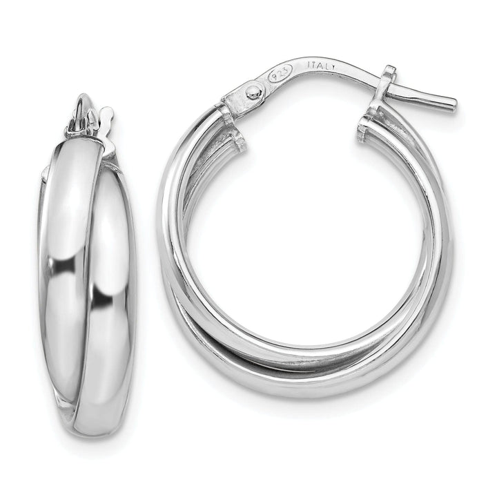 Lovely Rita's Earrings Sterling Silver Polished Twisted Hoop Earrings