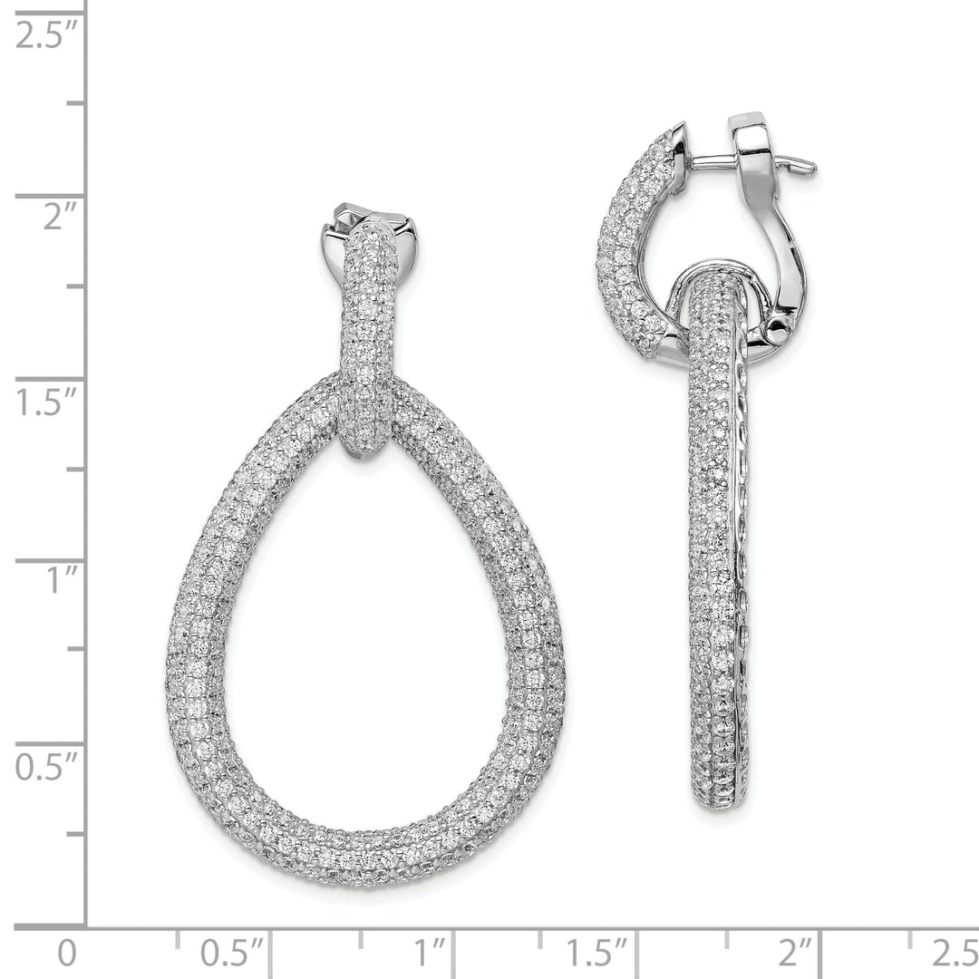 Sterling Shimmer Earrings Sterling Silver Teardrop Earrings
