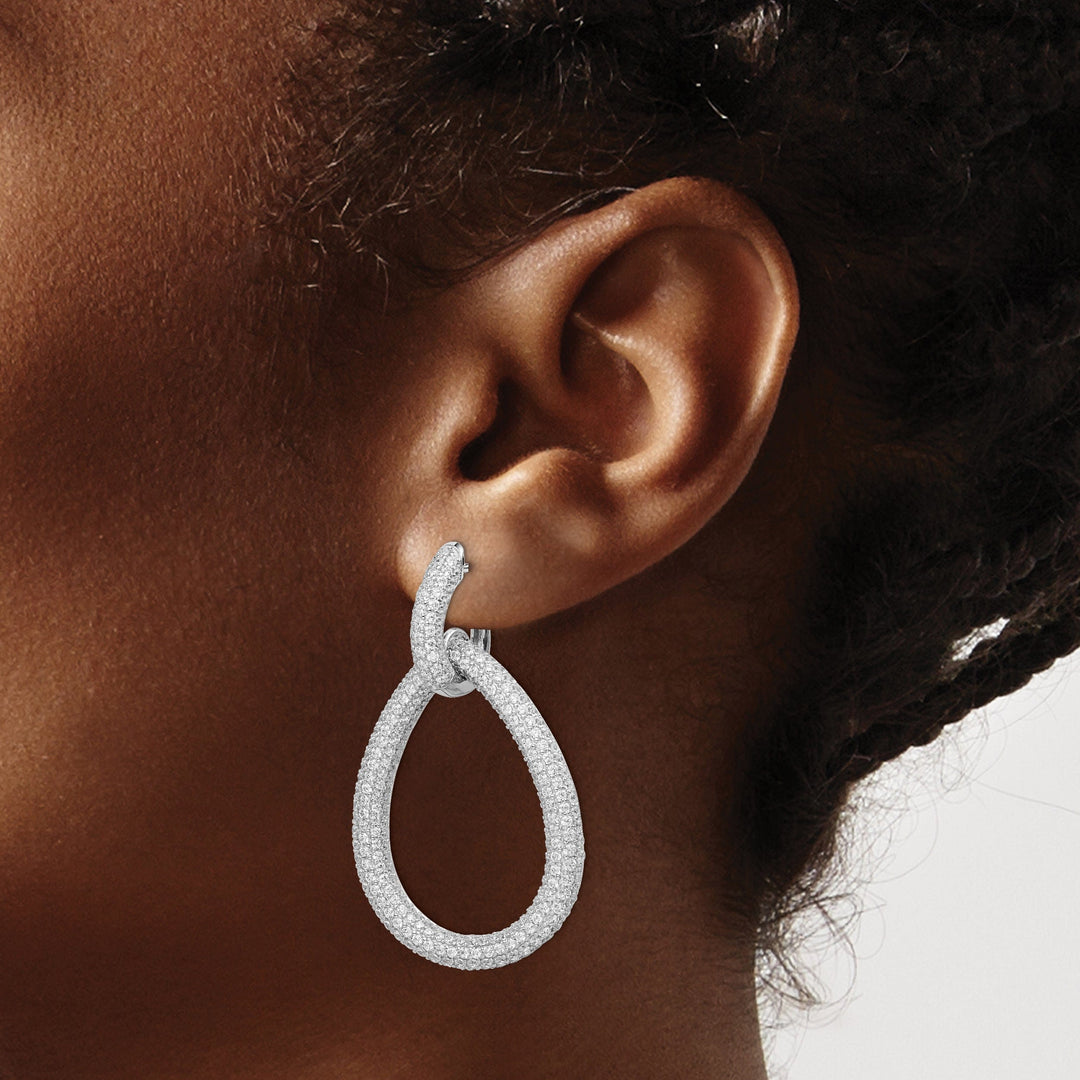 Sterling Shimmer Earrings Sterling Silver Teardrop Earrings