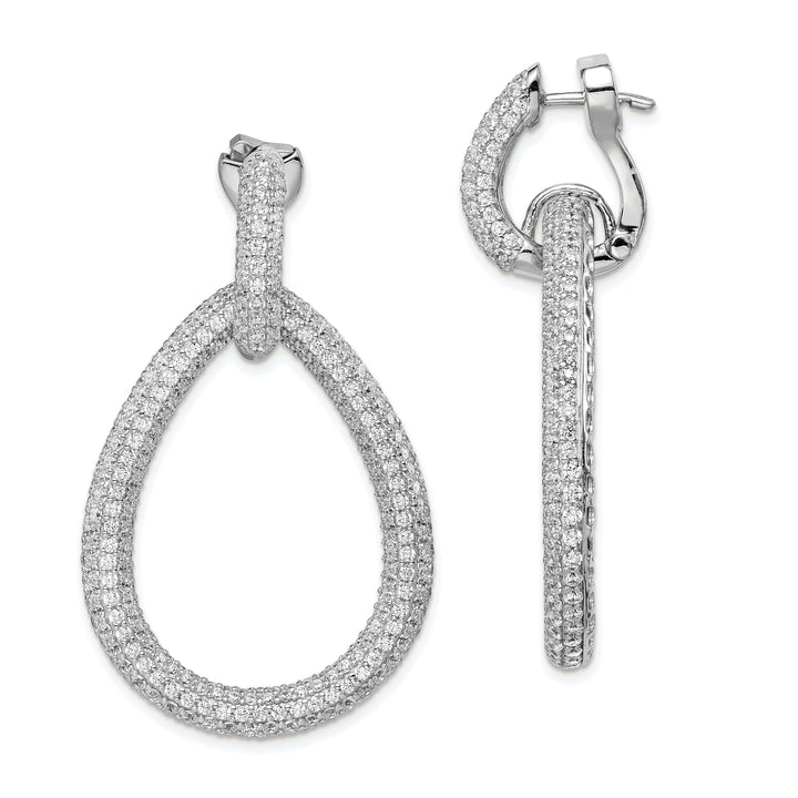 Sterling Shimmer Earrings Sterling Silver Teardrop Earrings