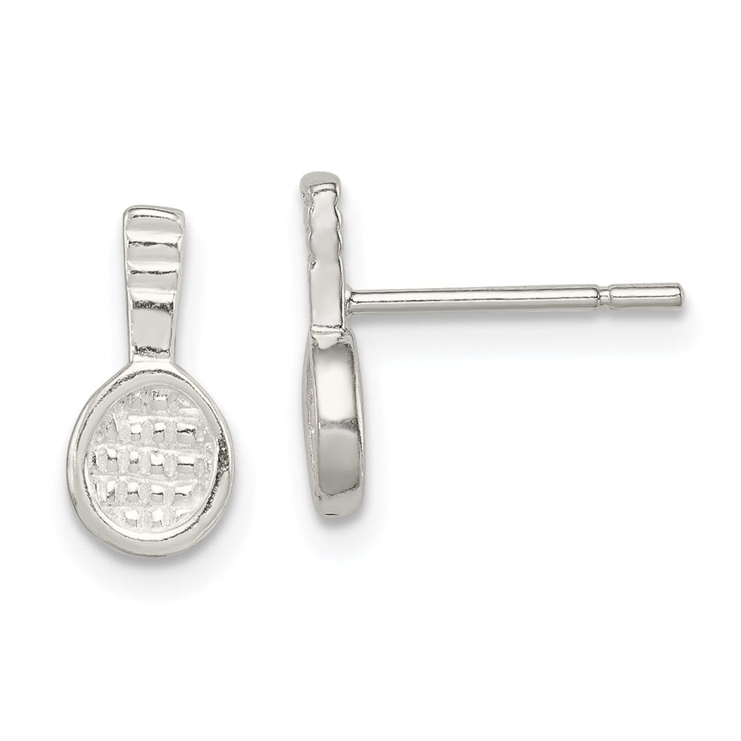 Lovely Rita's Earrings Sterling Silver Tennis Racquet Mini Earrings
