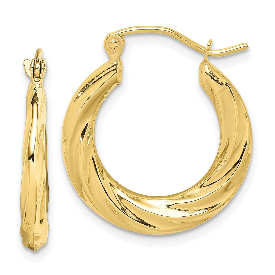 Lovely Rita's Earrings Yellow Gold Small Fancy Hoop Earrings