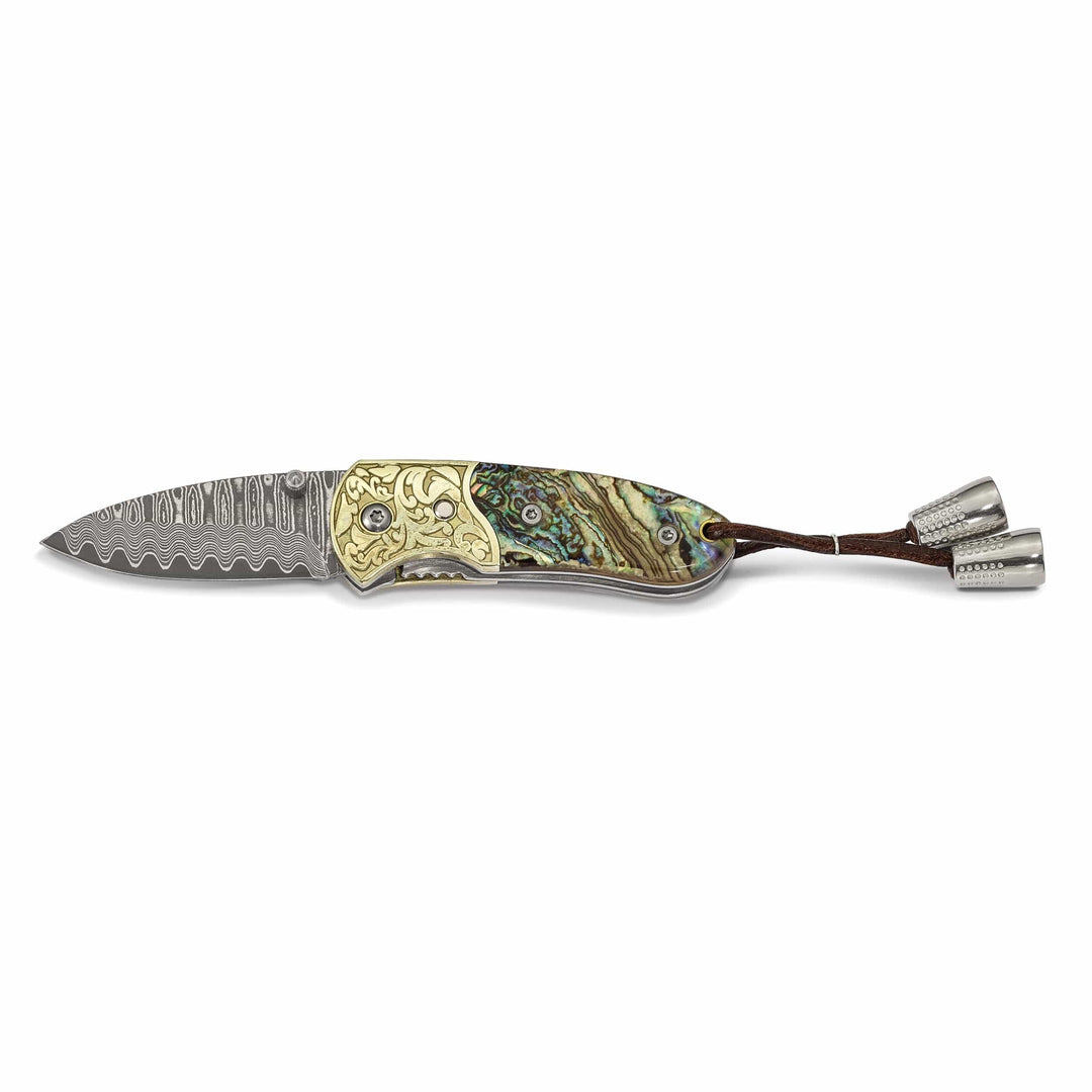 Lovely Rita's Knife Collection Damascus Steel Genuine Abalone Shell Hand Knife