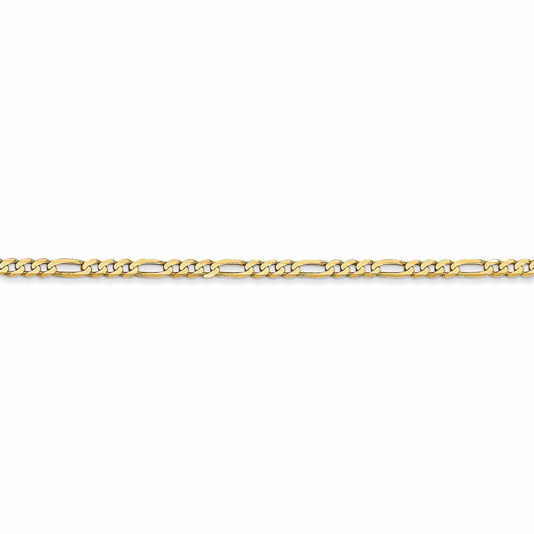 Lovely Rita's Necklaces 14k Yellow Gold 2.25-mm Flat Solid Figaro Chain