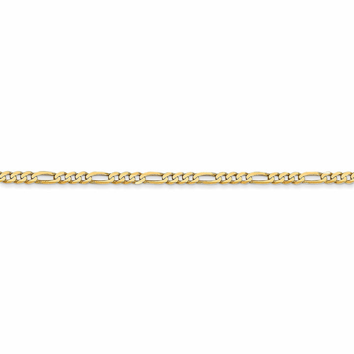 Lovely Rita's Necklaces 14k Yellow Gold 2.25-mm Flat Solid Figaro Chain