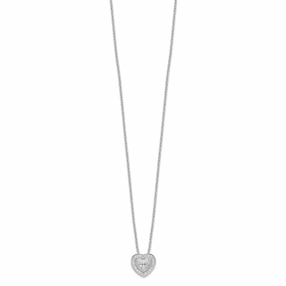 Lovely Rita's Necklaces Sterling Silver Cubic Zirconia Heart Necklace