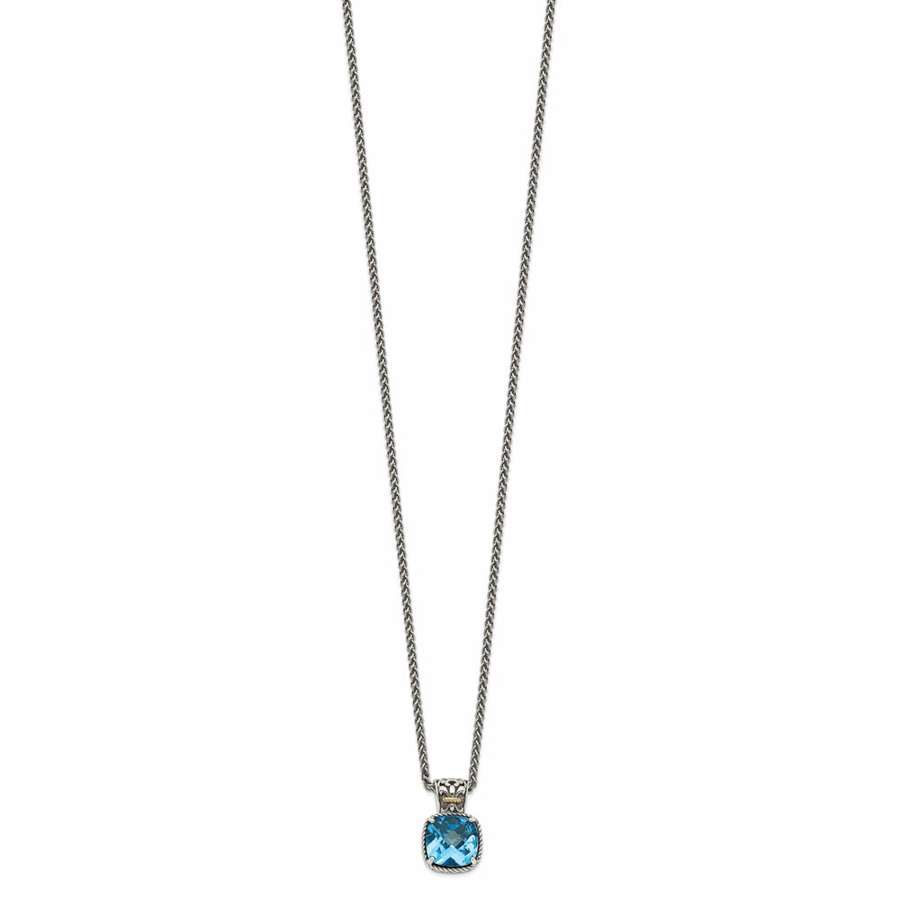 Shey Couture Necklaces Sterling Silver Gold Blue Topaz Necklace