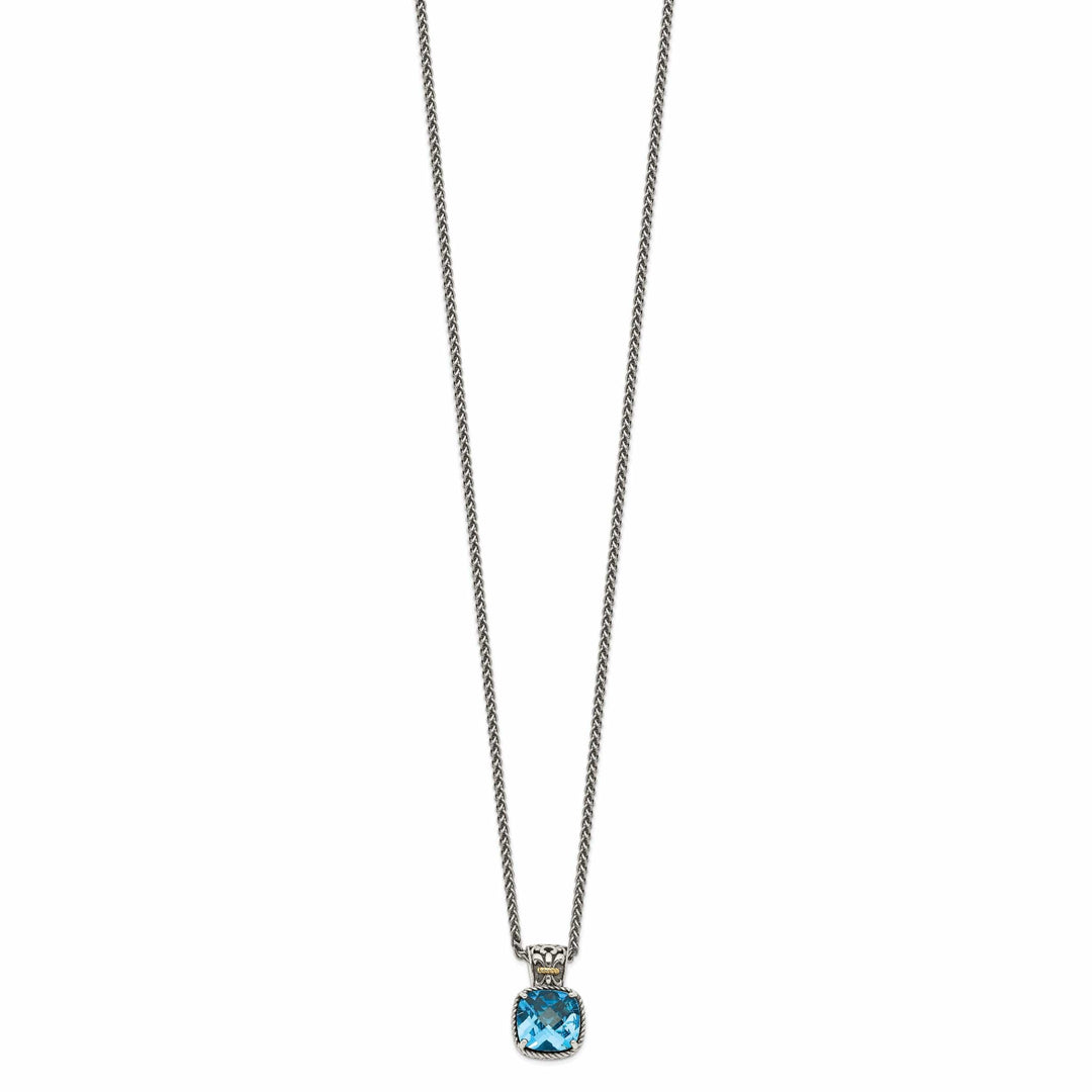 Shey Couture Necklaces Sterling Silver Gold Blue Topaz Necklace