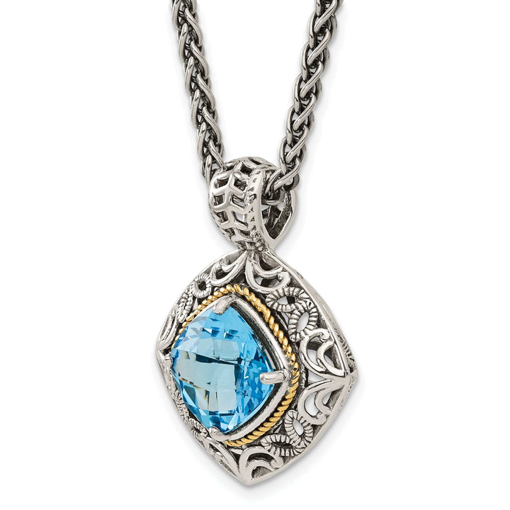 Shey Couture Necklaces Sterling Silver Gold Blue Topaz Necklace