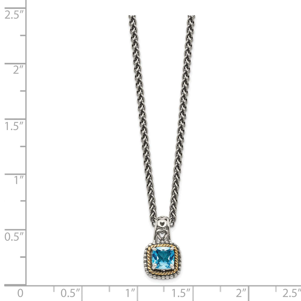 Shey Couture Necklaces Sterling Silver Gold Blue Topaz Necklace