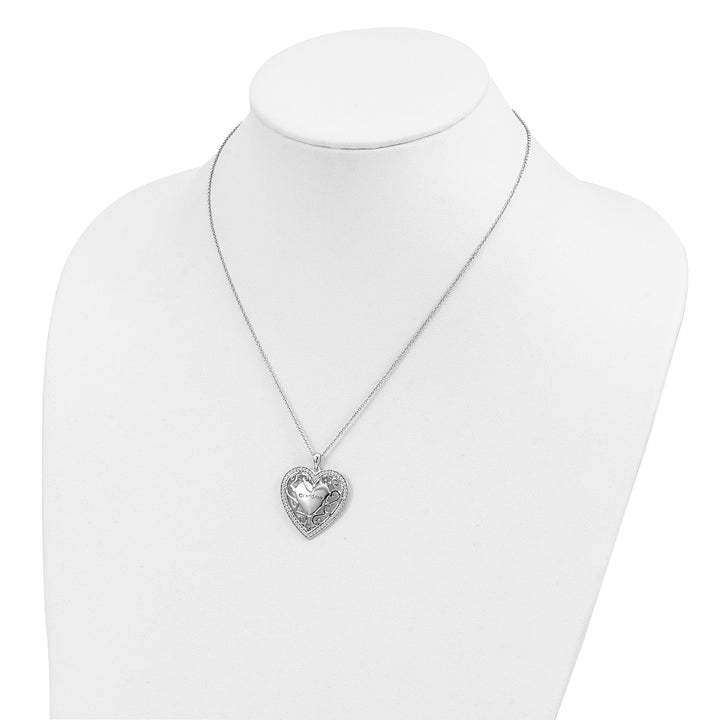 Lovely Rita's Necklaces Sterling Silver Grandma Heart Necklace