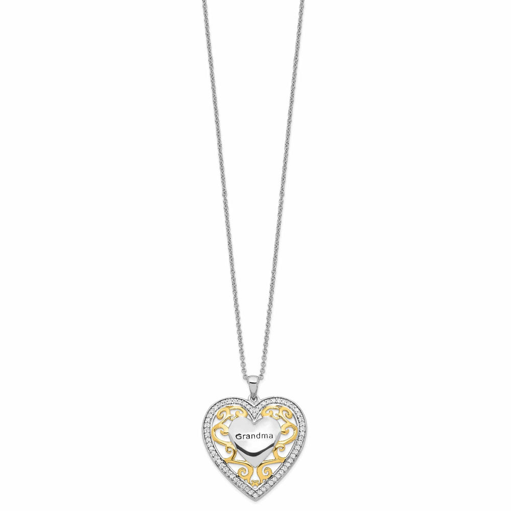 Lovely Rita's Necklaces Sterling Silver Grandma Heart Necklace