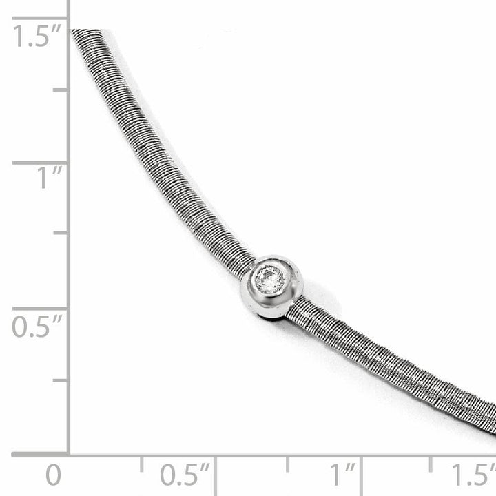 Lovely Rita's Necklaces Sterling Silver Polished C.Z Necklace