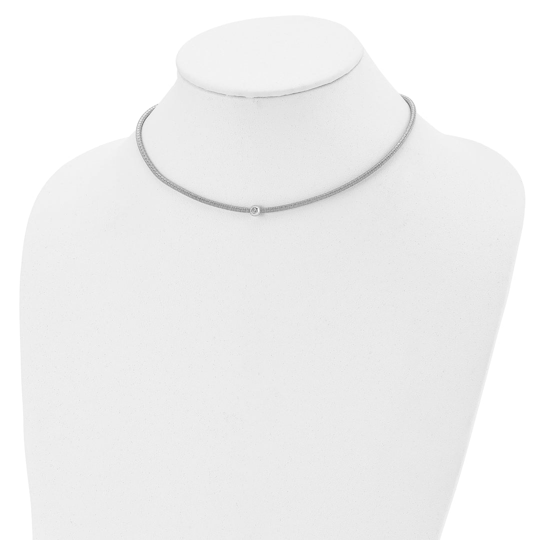 Lovely Rita's Necklaces Sterling Silver Polished C.Z Necklace