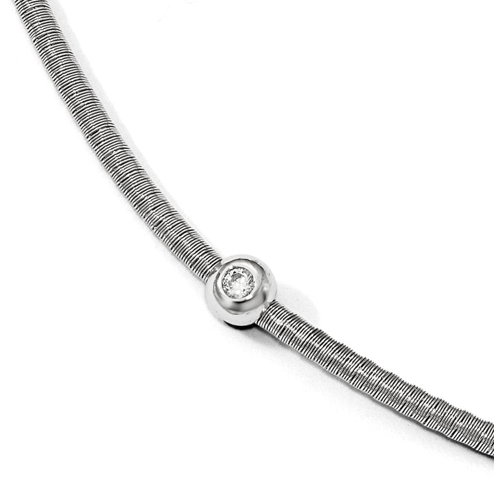 Lovely Rita's Necklaces Sterling Silver Polished C.Z Necklace