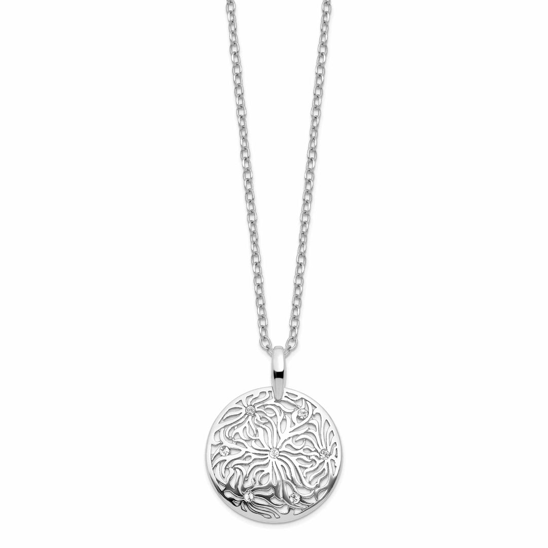Lovely Rita's Necklaces Sterling Silver Polished Cubic Zirconia Necklace