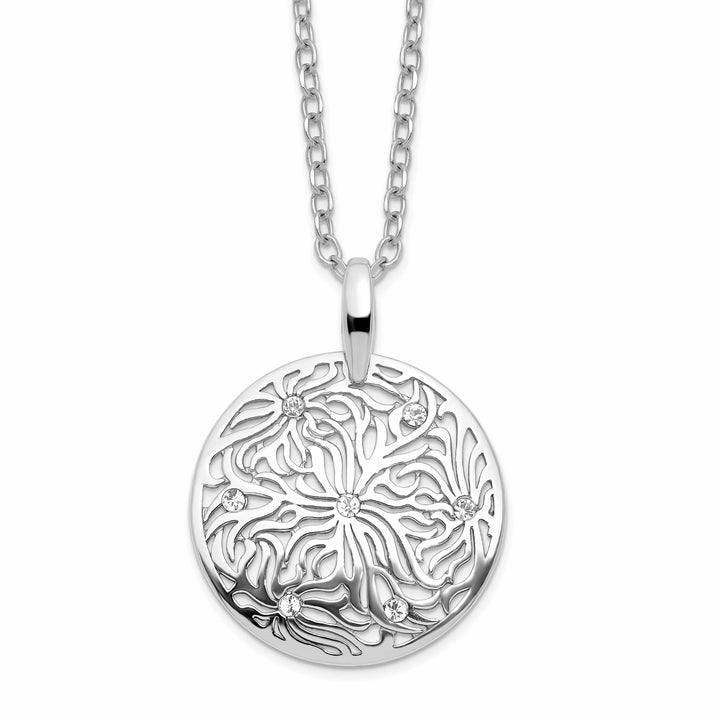 Lovely Rita's Necklaces Sterling Silver Polished Cubic Zirconia Necklace