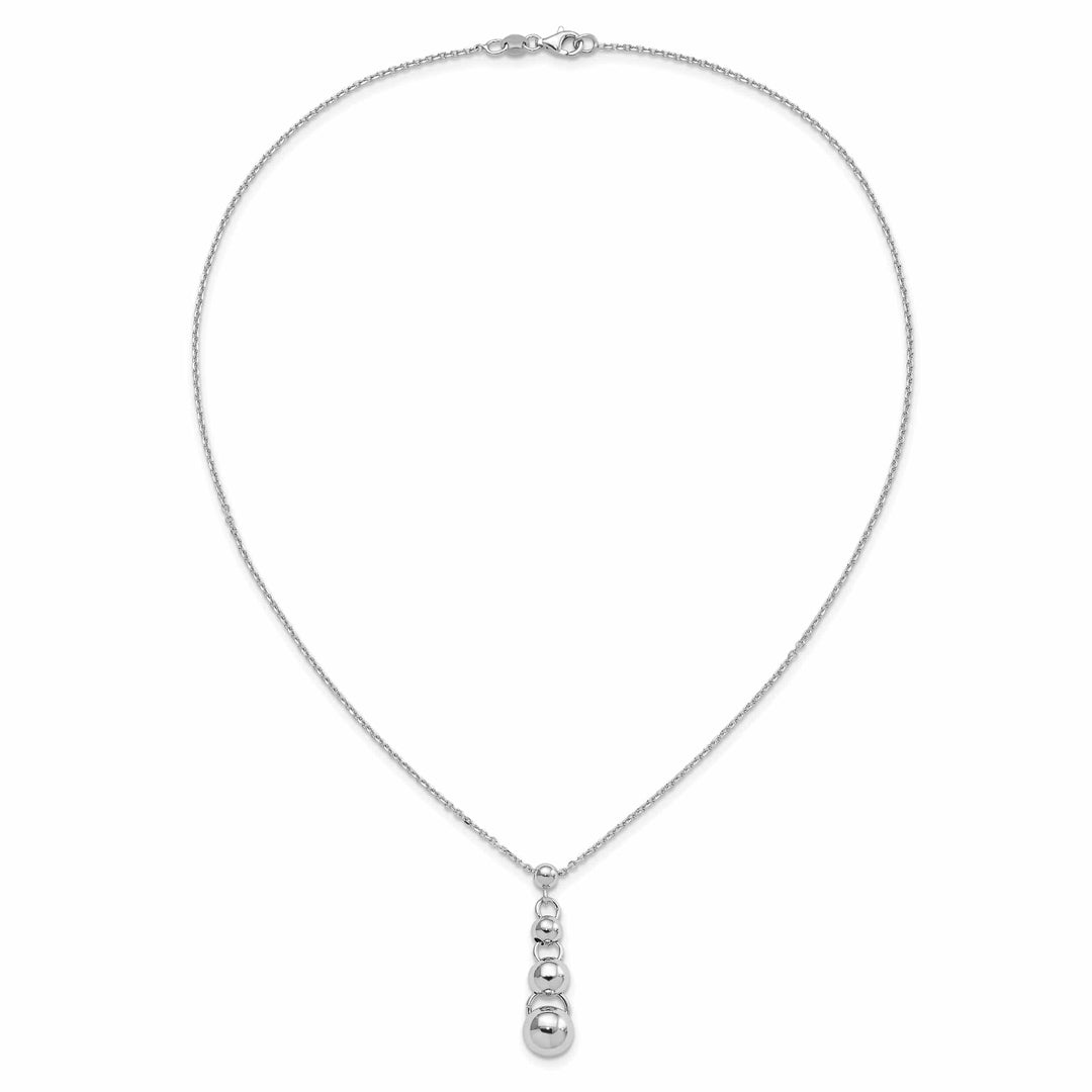 Lovely Rita's Necklaces Sterling Silver Polished Dangle Balls Necklace