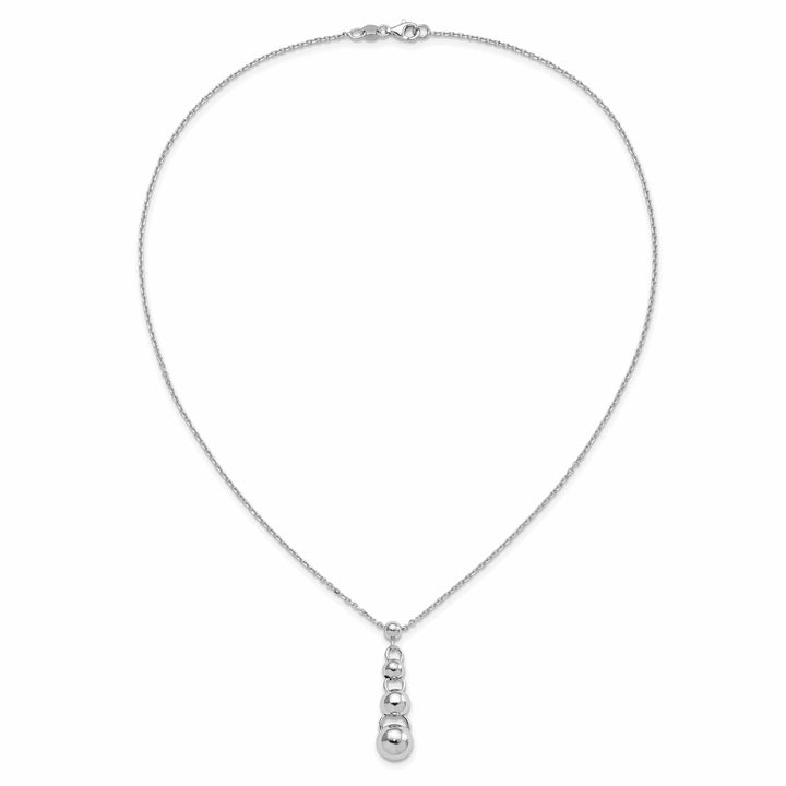 Lovely Rita's Necklaces Sterling Silver Polished Dangle Balls Necklace