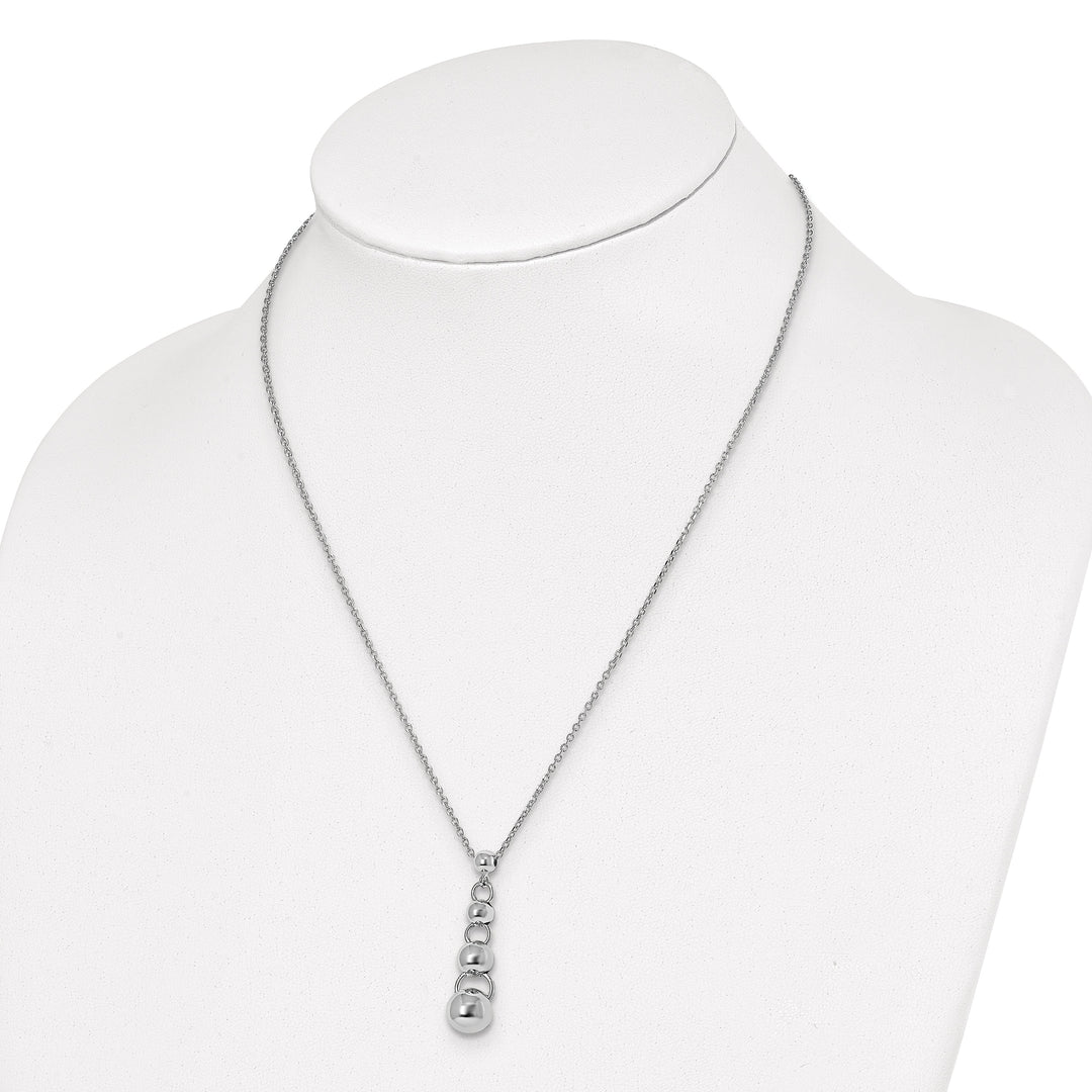 Lovely Rita's Necklaces Sterling Silver Polished Dangle Balls Necklace