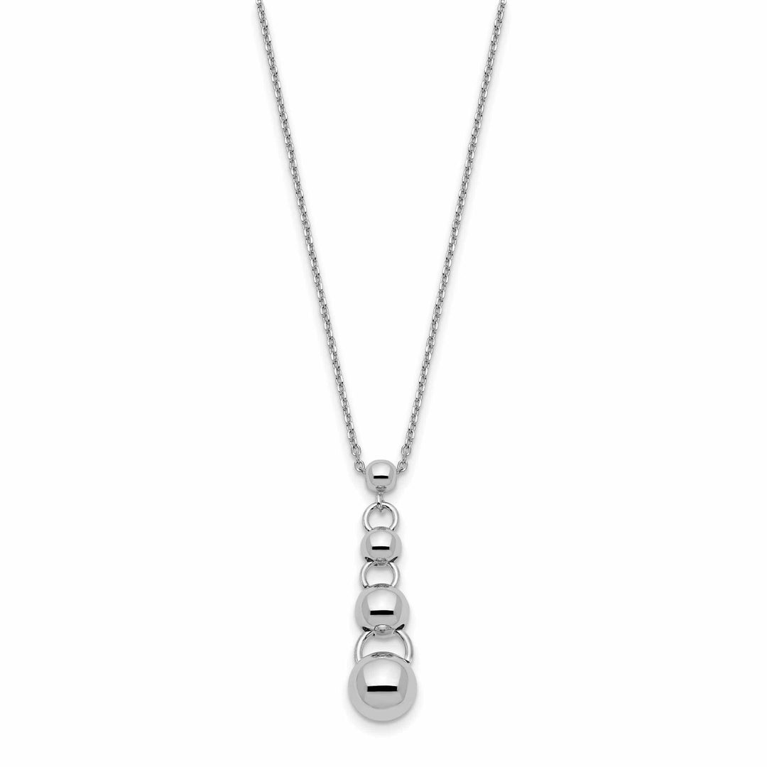 Lovely Rita's Necklaces Sterling Silver Polished Dangle Balls Necklace
