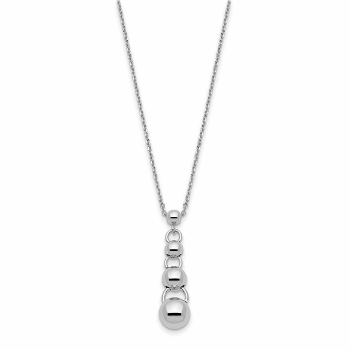 Lovely Rita's Necklaces Sterling Silver Polished Dangle Balls Necklace