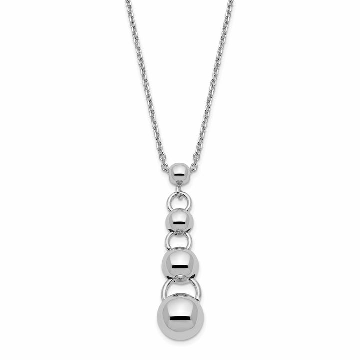Lovely Rita's Necklaces Sterling Silver Polished Dangle Balls Necklace