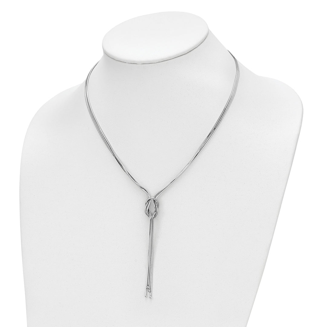 Lovely Rita's Necklaces Sterling Silver Polished Fancy Knot Necklace