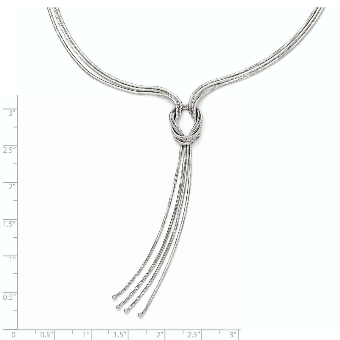 Lovely Rita's Necklaces Sterling Silver Polished Fancy Knot Necklace