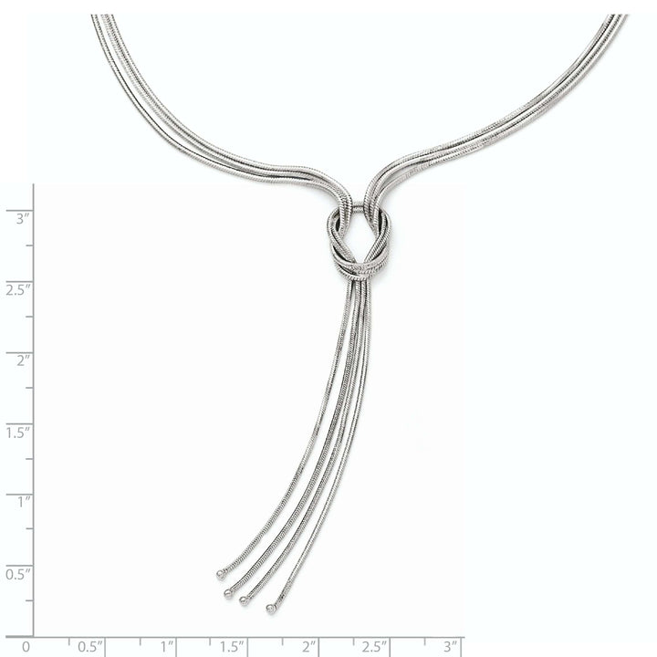 Lovely Rita's Necklaces Sterling Silver Polished Fancy Knot Necklace