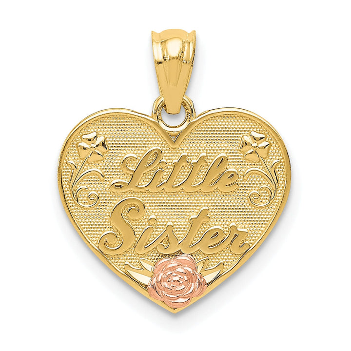 Lovely Rita's Pendants & Charms 14k Two Tone Gold Little Sister Heart Pendant