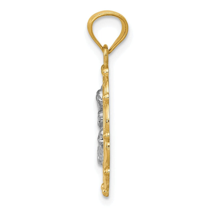 Lovely Rita's Pendants & Charms 14k Two-tone Gold Mother Holding Baby Pendant
