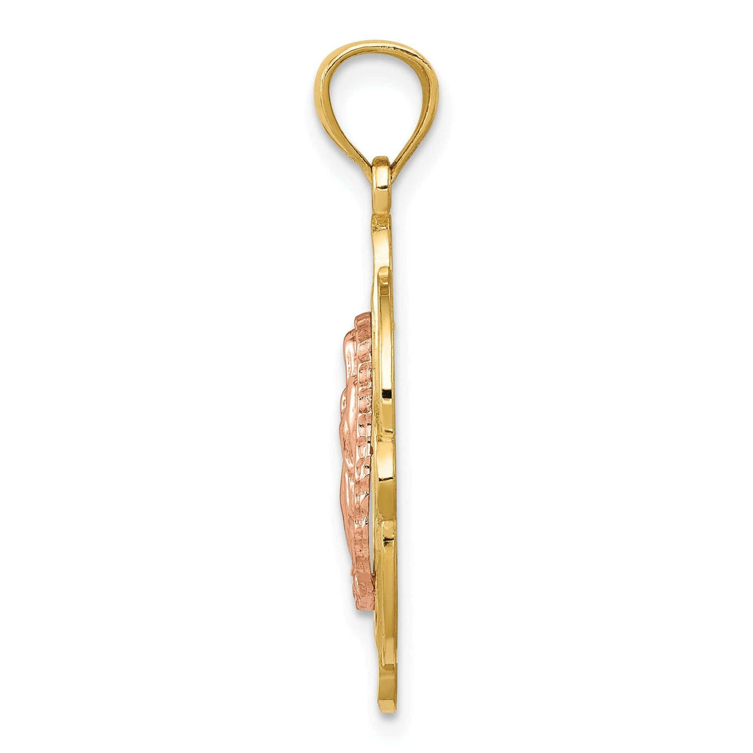 Lovely Rita's Pendants & Charms 14k Two Tone Rose Gold Virgin Mary Pendant