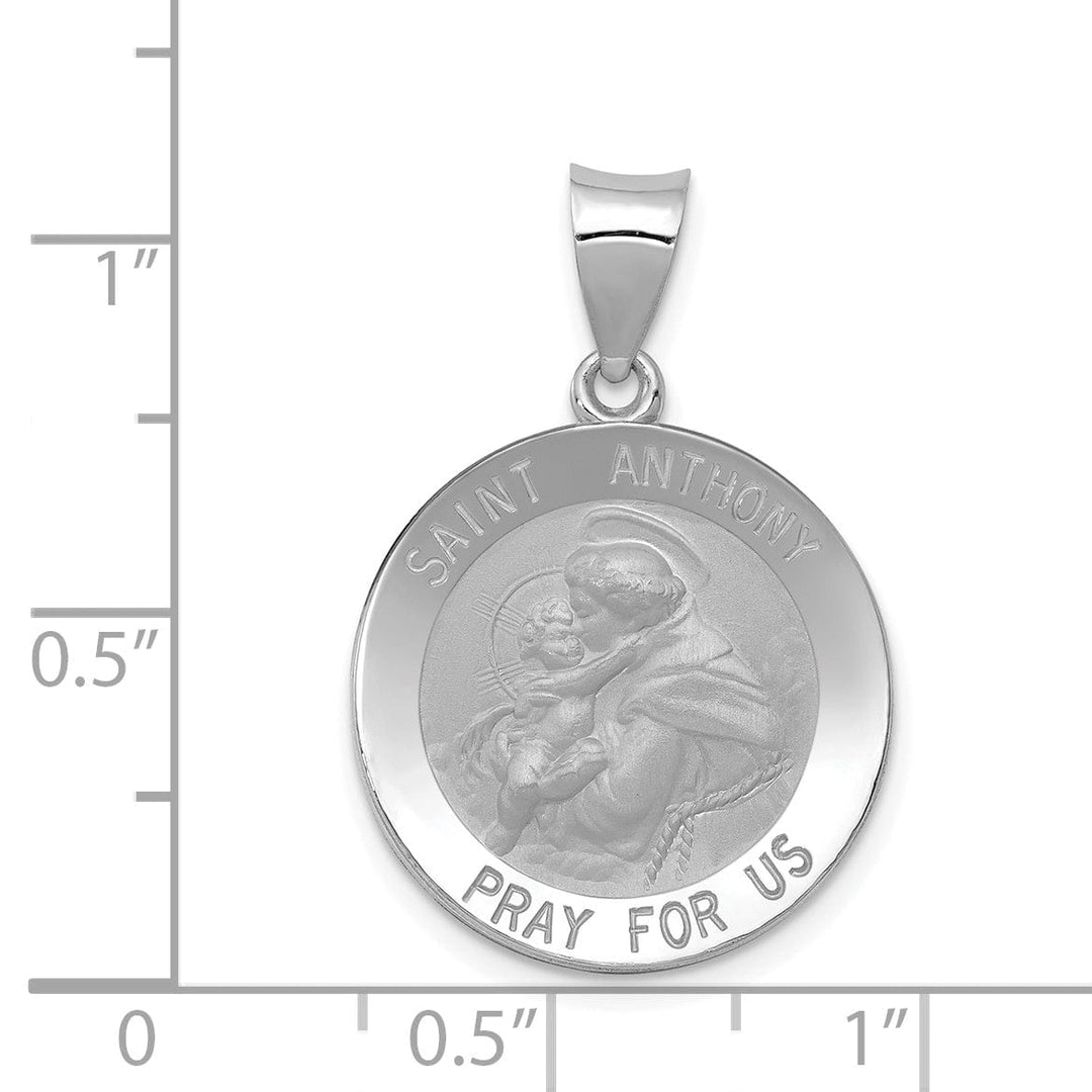 Lovely Rita's Pendants & Charms 14k White Gold Saint Anthony Medal Pendant