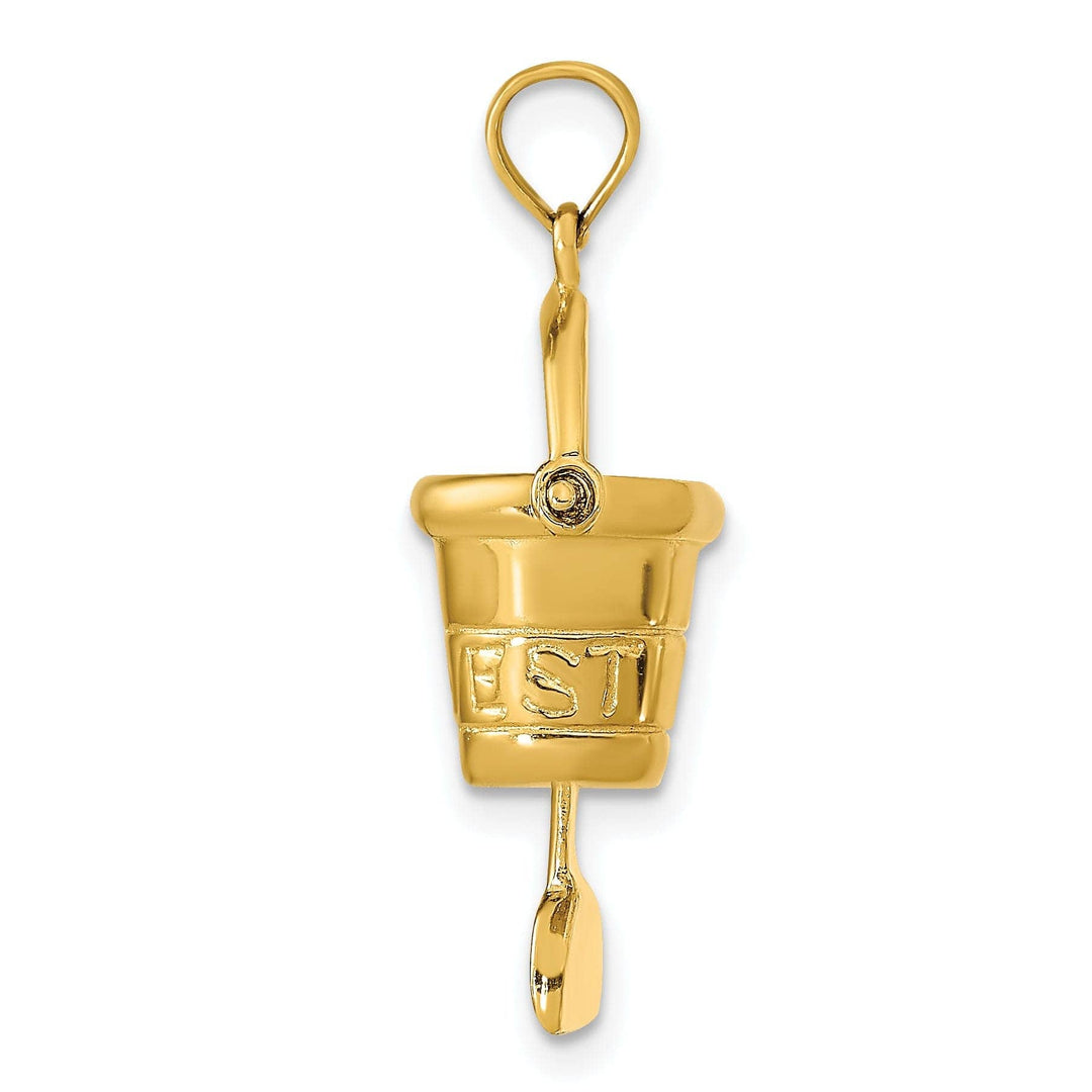 Lovely Rita's Pendants & Charms 14K Yellow Gold 3-D KEY WEST Moveable Pail and Shovel Pendant